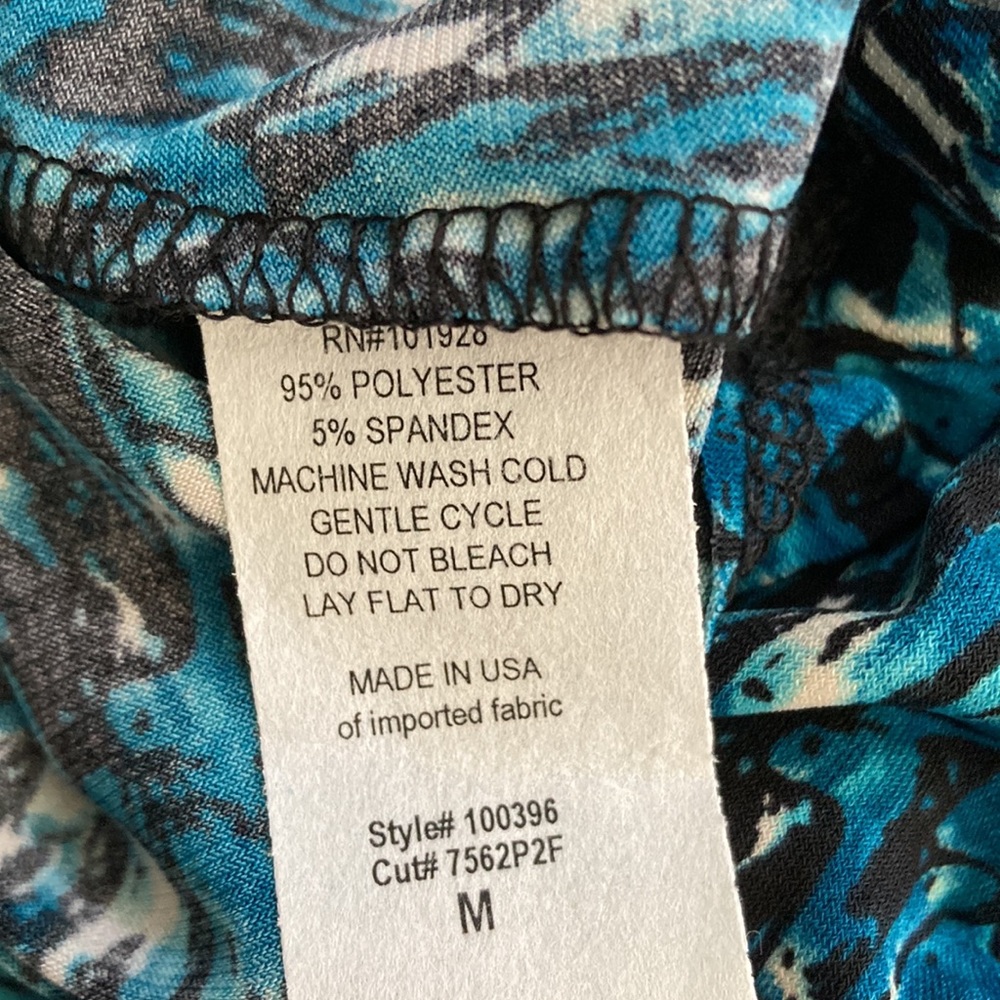 Vintage Suzie | Women’s Bright Vibrant Print Short Sleeve Blouse - Picture 5 of 6